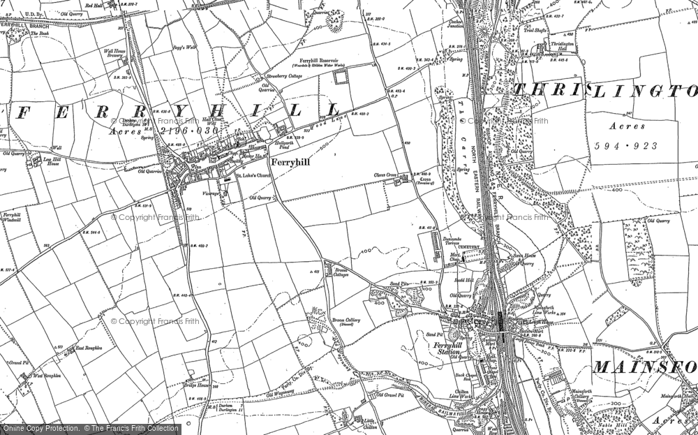 Old Map of Historic Map covering Dean Bank in 1896