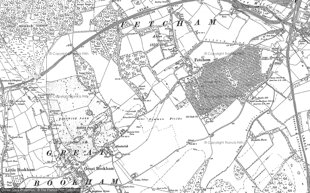 Old Map of Fetcham, 1894 - 1895 in 1894