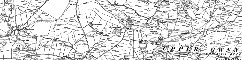 Old map of Tynfron in 1886