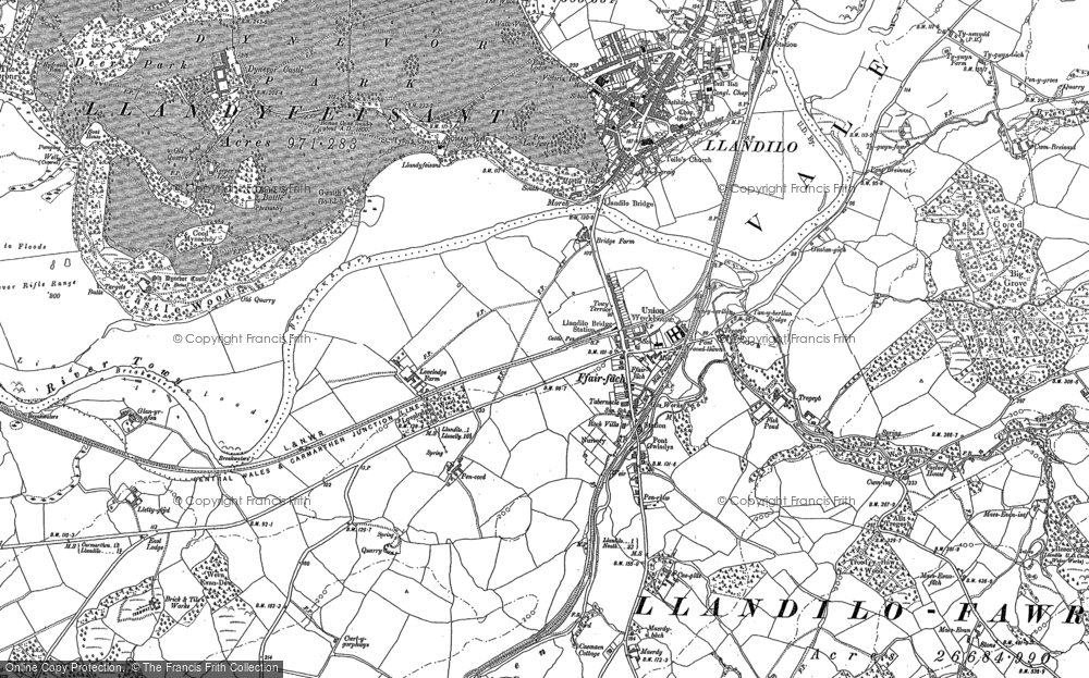Old Map of Ffairfach, 1884 - 1885 in 1884