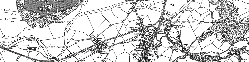 Old map of Ffairfach in 1884