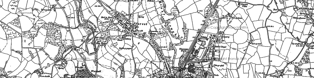 Old map of Fforest in 1905