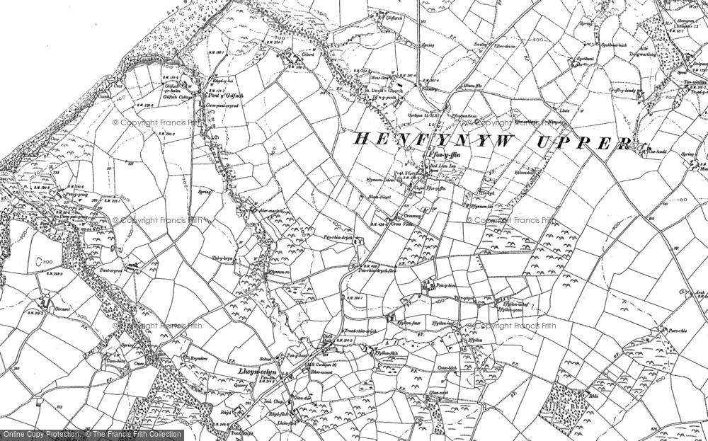 Old Map of Ffos-y-ffîn, 1904 in 1904