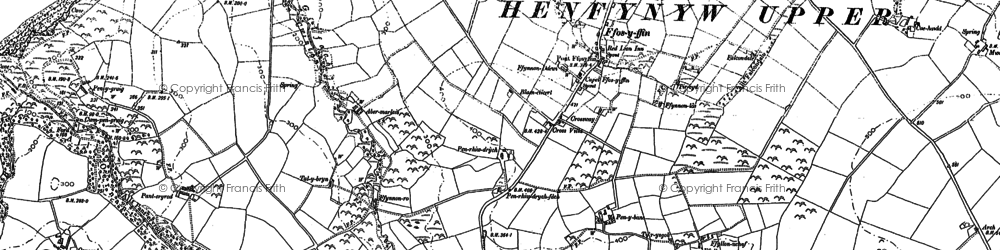Old map of Ffos-y-ffîn in 1904