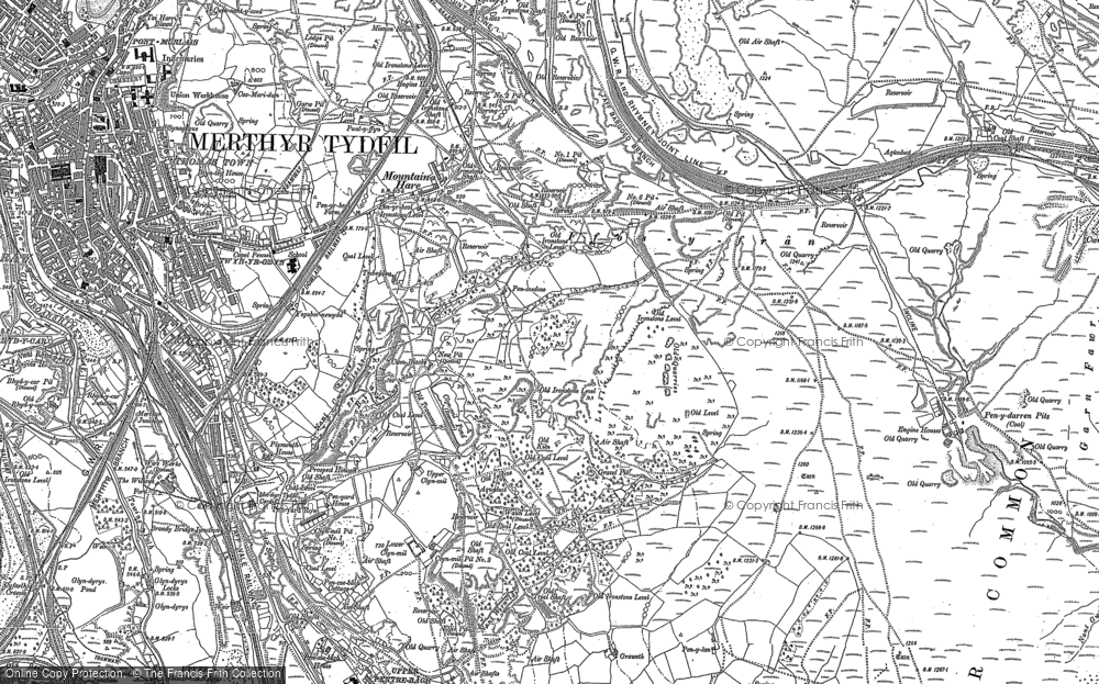 Old Map of Ffos-y-frân, 1903 in 1903