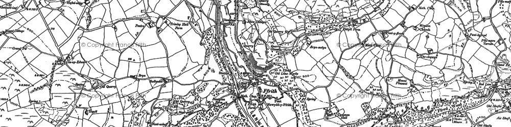 Old map of Glascoed in 1897