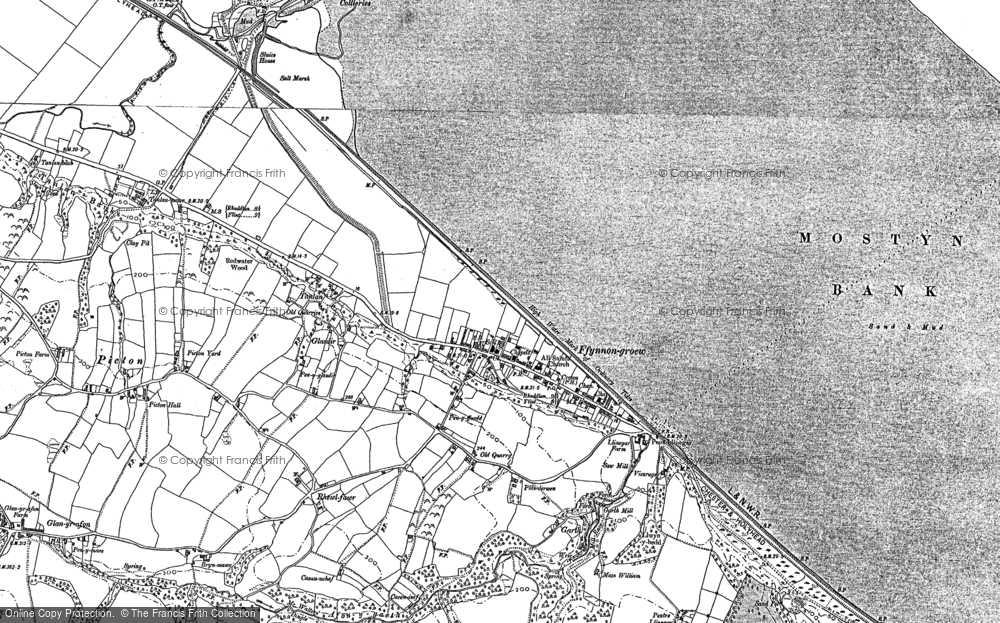 Old Ordnance Survey Detailed Maps Mold Flintshire 1910 Sheet 1308  Godfrey Edit 