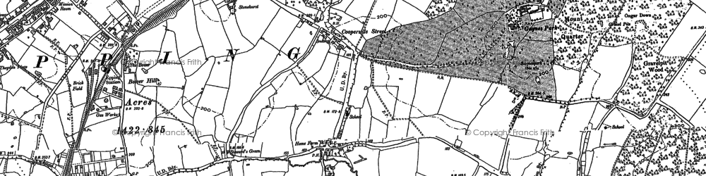 Old map of Coopersale Street in 1895