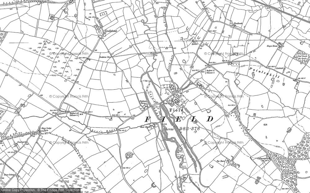 Old Map of Historic Map covering The Bents in 1880