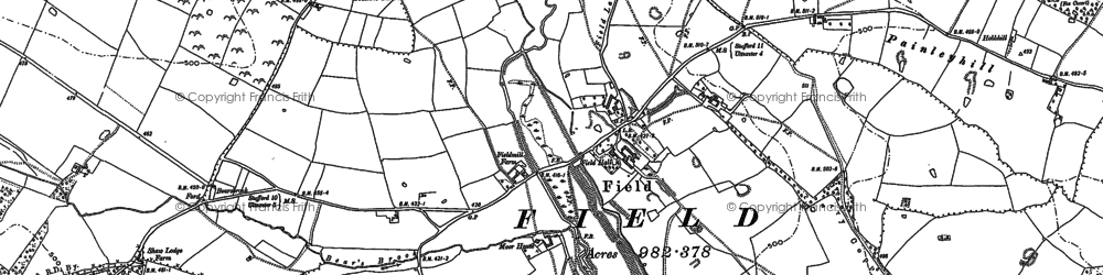 Old map of Painleyhill in 1880