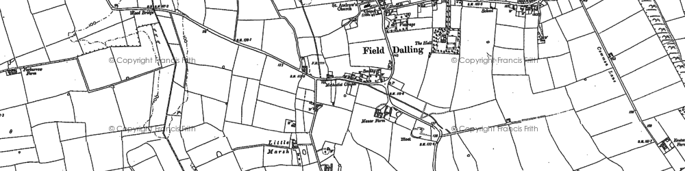 Old map of Field Dalling in 1885