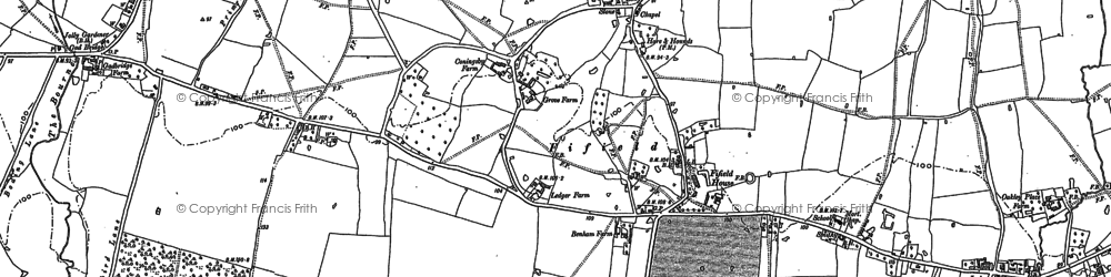 Old map of Fifield in 1910