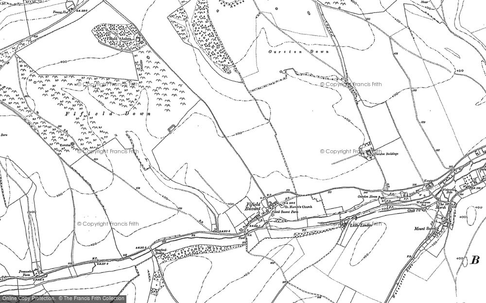 Old Map of Fifield Bavant, 1884 - 1900 in 1884