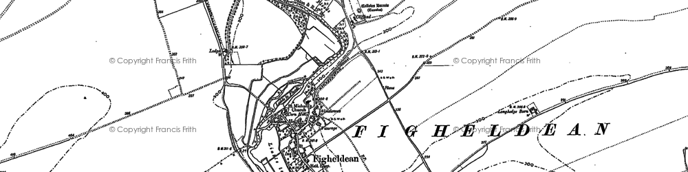 Old map of Figheldean in 1899