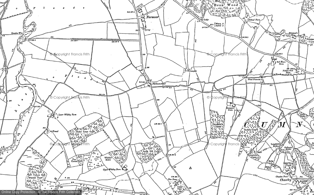 Old Map of Filchampstead, 1910 - 1919 in 1910