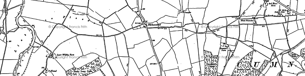 Old map of Filchampstead in 1910