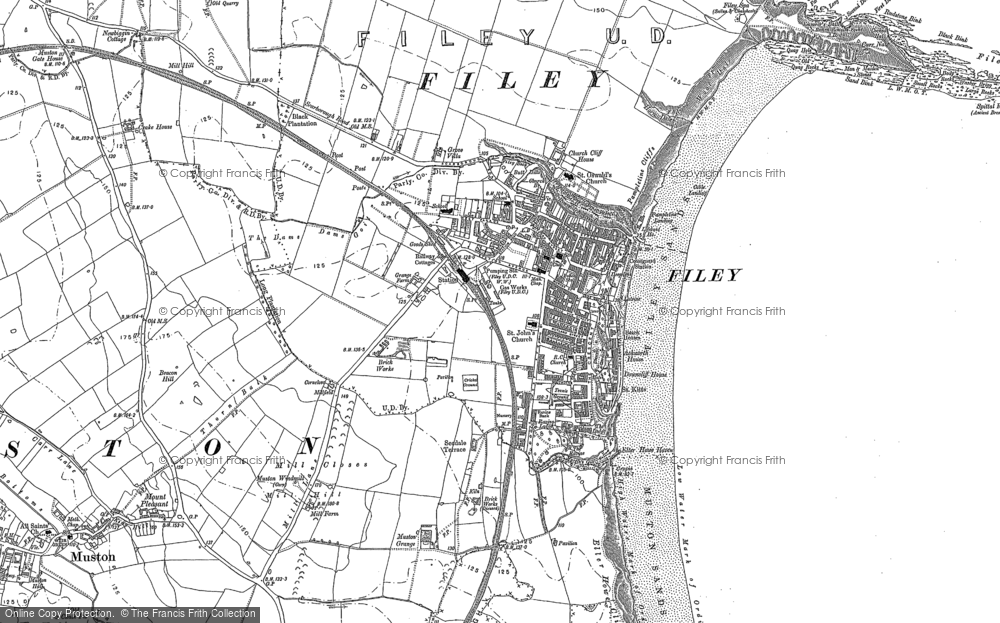 Old Map of Historic Map covering Brigg End in 1890