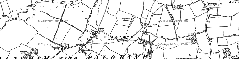 Old map of Filgrave in 1899