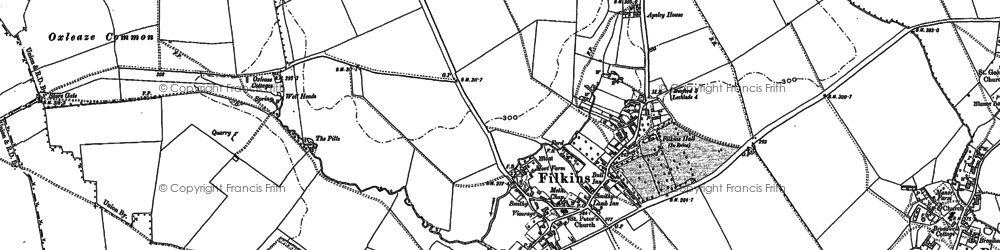 Old map of Broughton Poggs in 1898