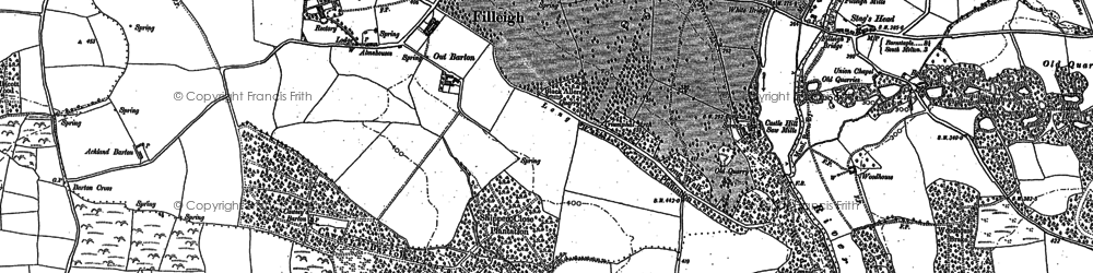 Old map of Whitstone in 1886