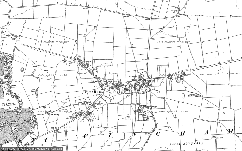Old Map of Fincham, 1879 - 1880 in 1879