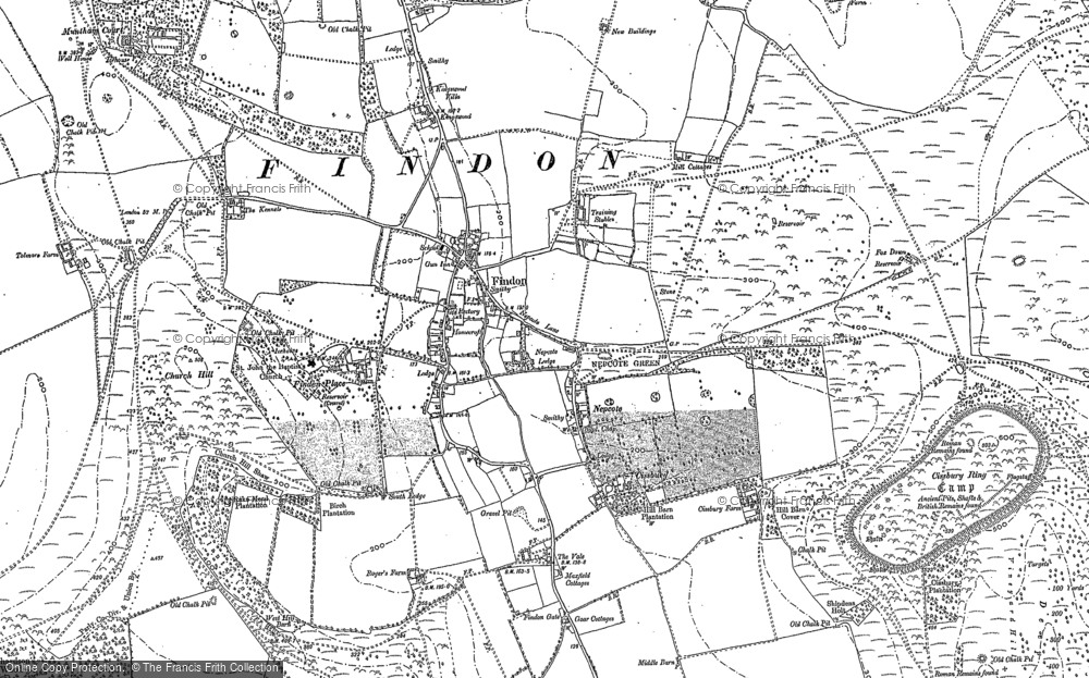 Old Map of Findon, 1896 - 1909 in 1896