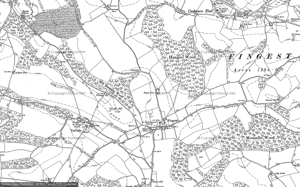 Old Map of Fingest, 1897 in 1897