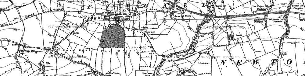 Old map of Thornton Lodge in 1891