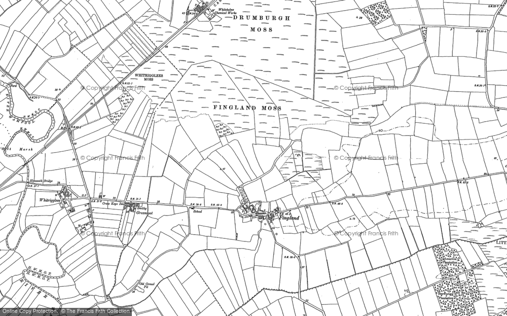 Old Map of Fingland, 1899 in 1899