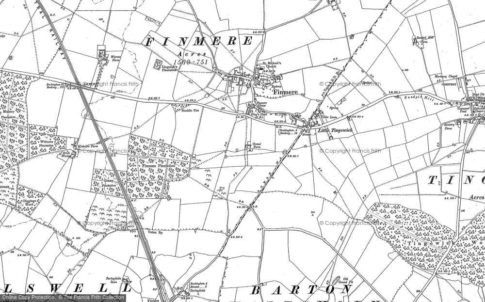 Old Map of Finmere, 1898 - 1938 in 1898