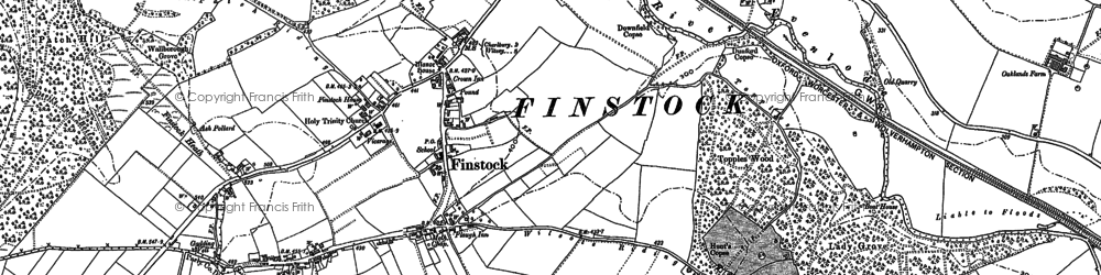 Old map of Finstock in 1898