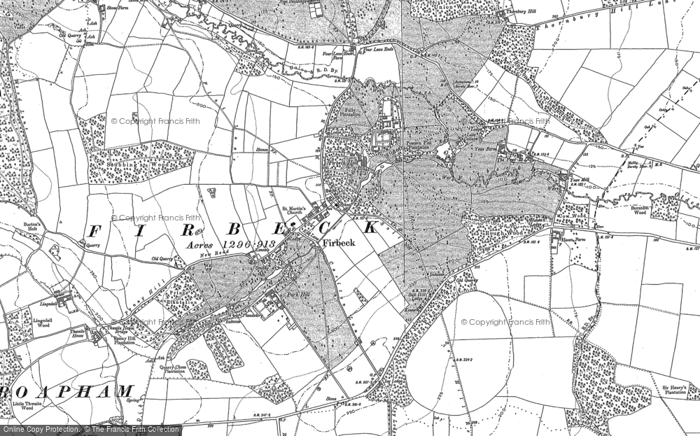 Old Map of Historic Map covering Stone in 1890