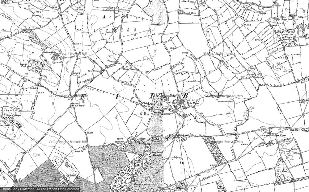 Old Map of Historic Map covering Benkhill Ho in 1890