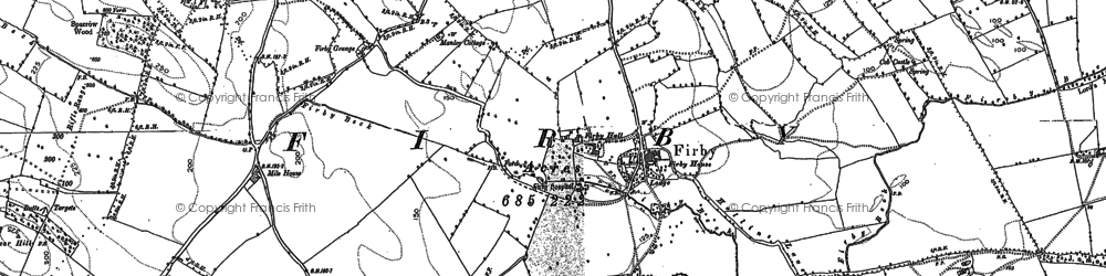 Old map of Firby in 1890