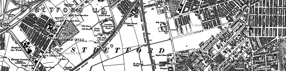 Old map of Gorse Hill in 1894