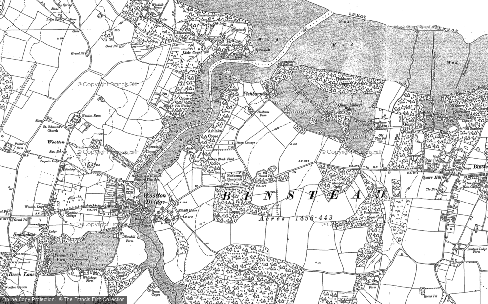 Old Map of Fishbourne, 1896 - 1907 in 1896