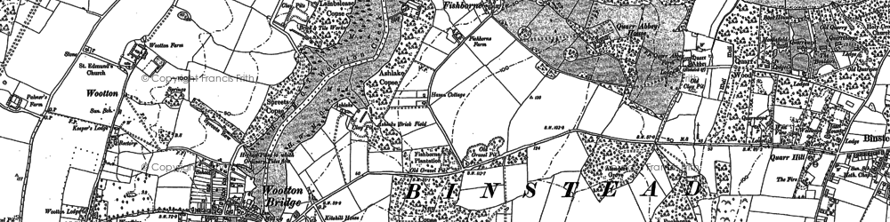Old map of Fishbourne in 1896