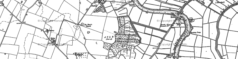 Old map of Fishley in 1884