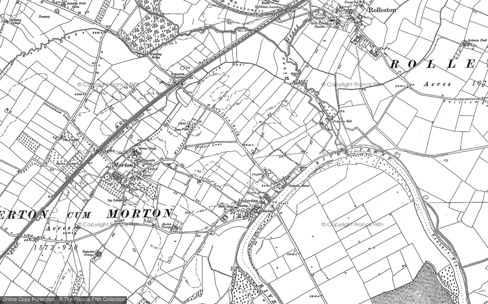 Old Map of Fiskerton, 1883 - 1899 in 1883