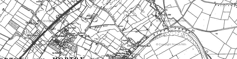 Old map of Fiskerton in 1883