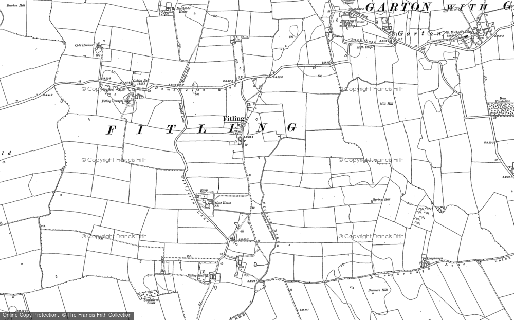 Old Map of Fitling, 1889 - 1908 in 1889