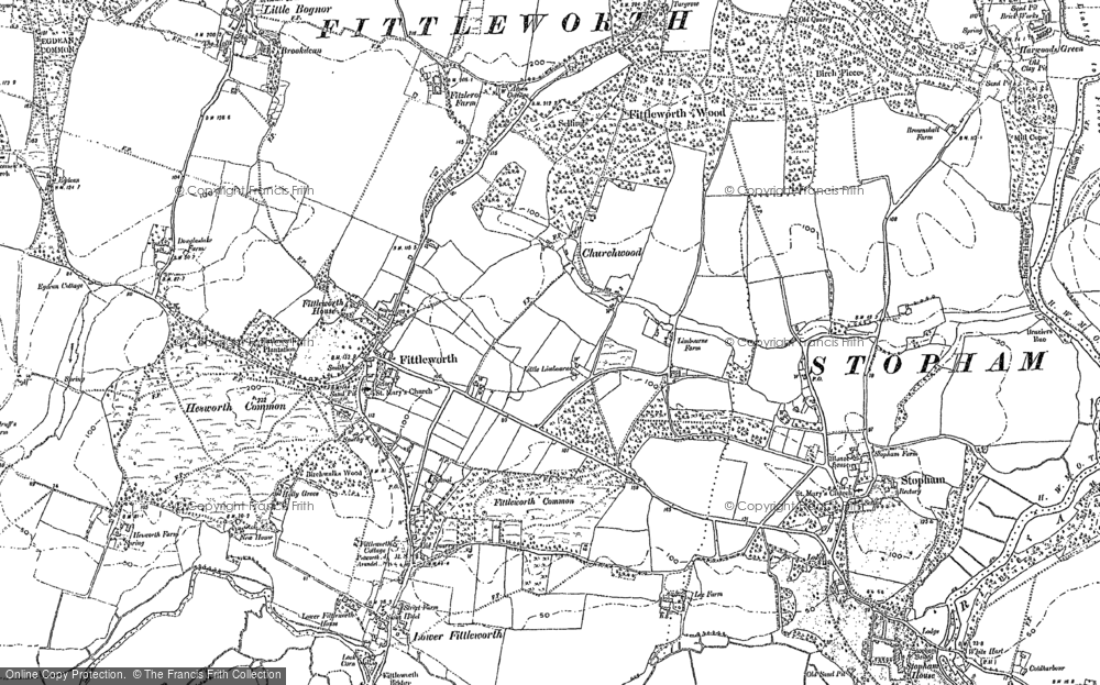 Old Map of Fittleworth, 1896 in 1896