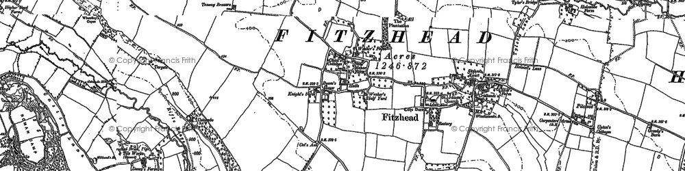 Old map of Fitzhead in 1887