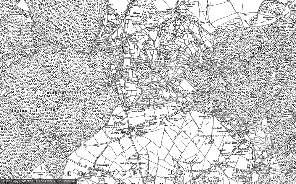 Old Map of Five Acres, 1878 - 1901 in 1878