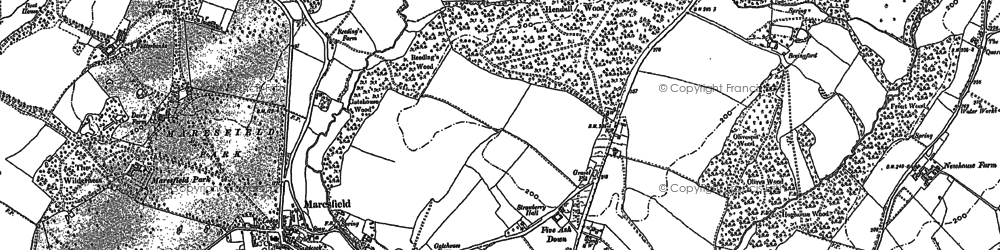 Old map of Bevingford in 1873