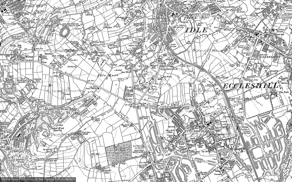 Old Map of Historic Map covering Bolton in 1891