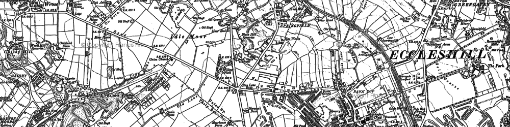 Old map of Five Lane Ends in 1891