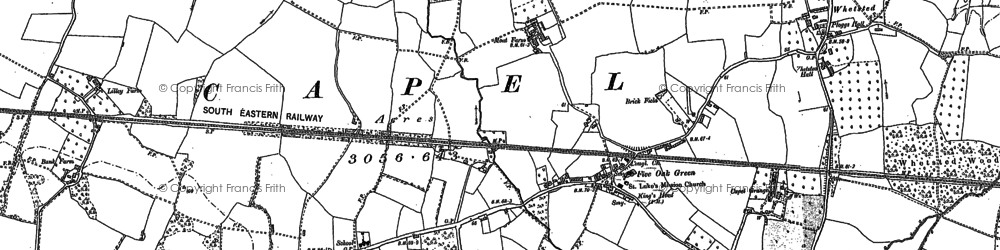 Old map of Five Oak Green in 1895