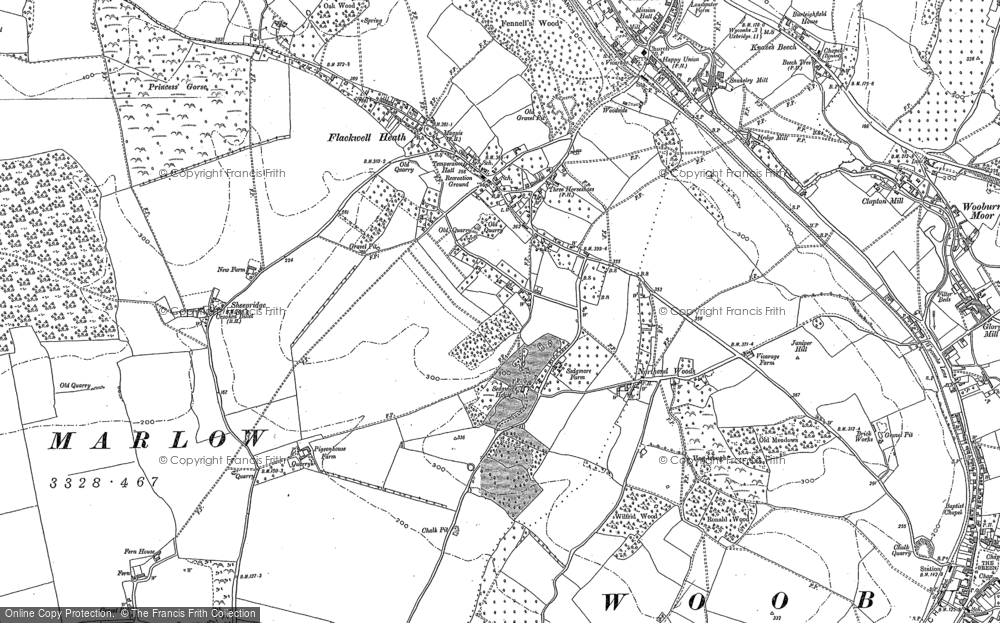 Old Map of Flackwell Heath, 1897 - 1910 in 1897