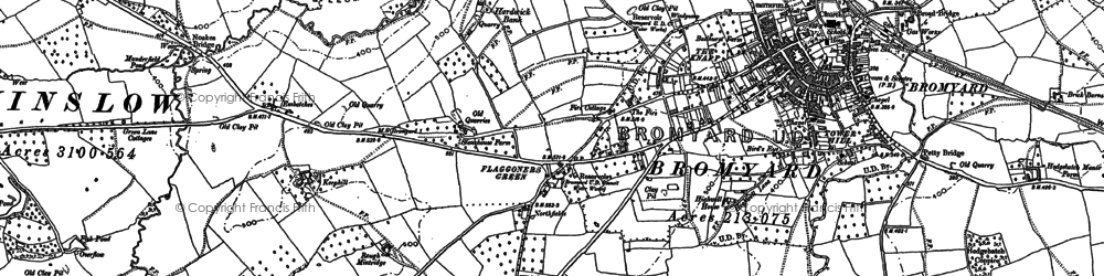 Old map of Flaggoners Green in 1885